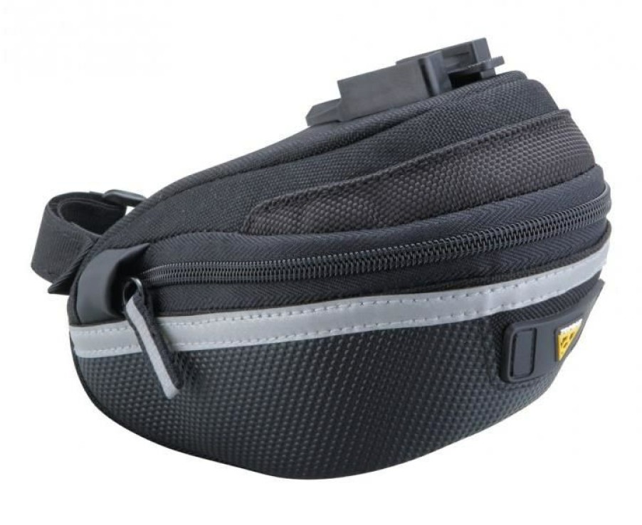 Accessories * | Topeak Wedge Pack Ii Saddle Bag With Quickclick (F25) W/Seatpost Strap Quality Guarantee Black