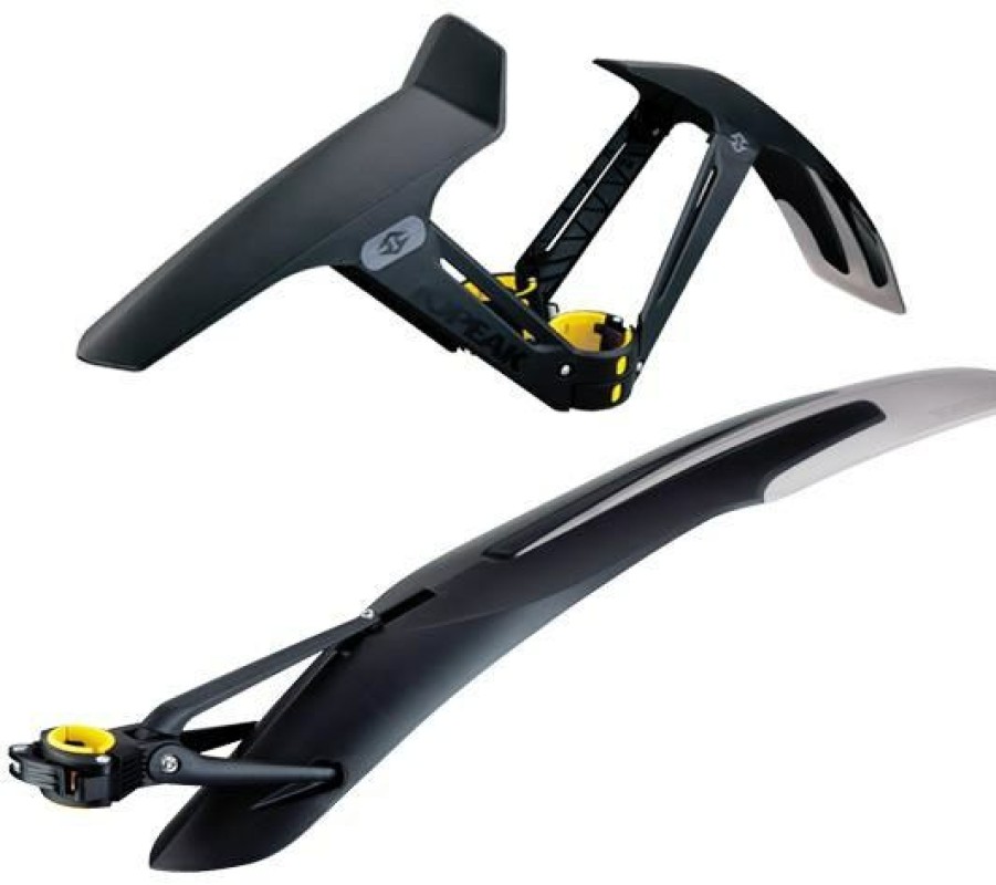 Accessories * | Topeak Defender Xc1 Front Ac11 29 Rear Mudguard Set Sale Online Black