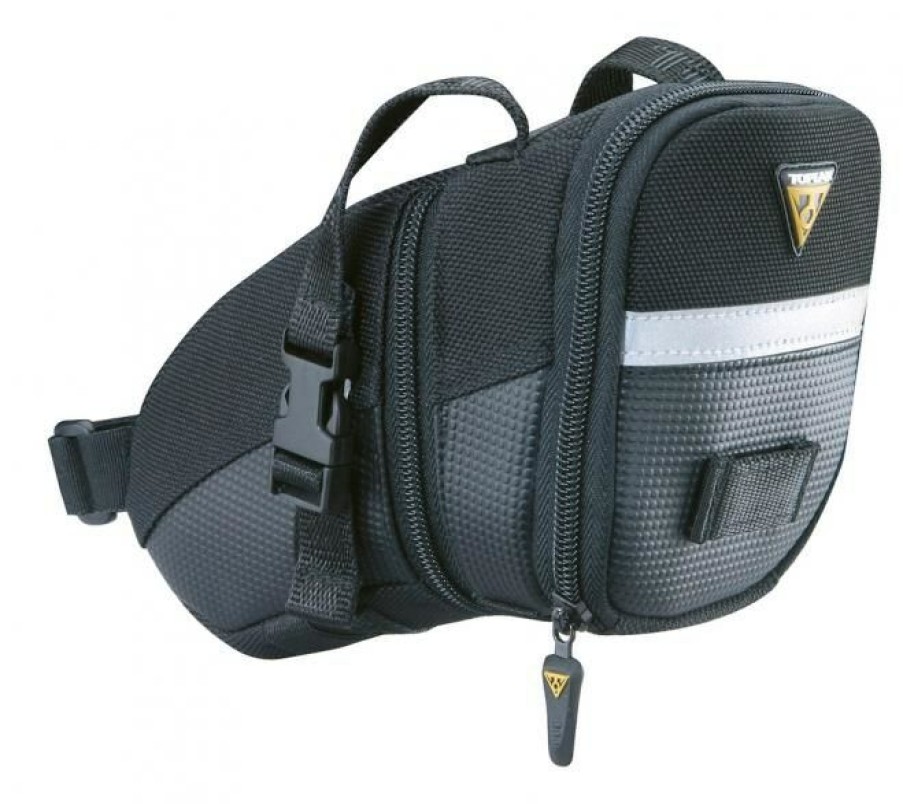 Accessories * | Topeak Aero Wedge Saddle Bag With Straps Medium Special Style Black / Grey