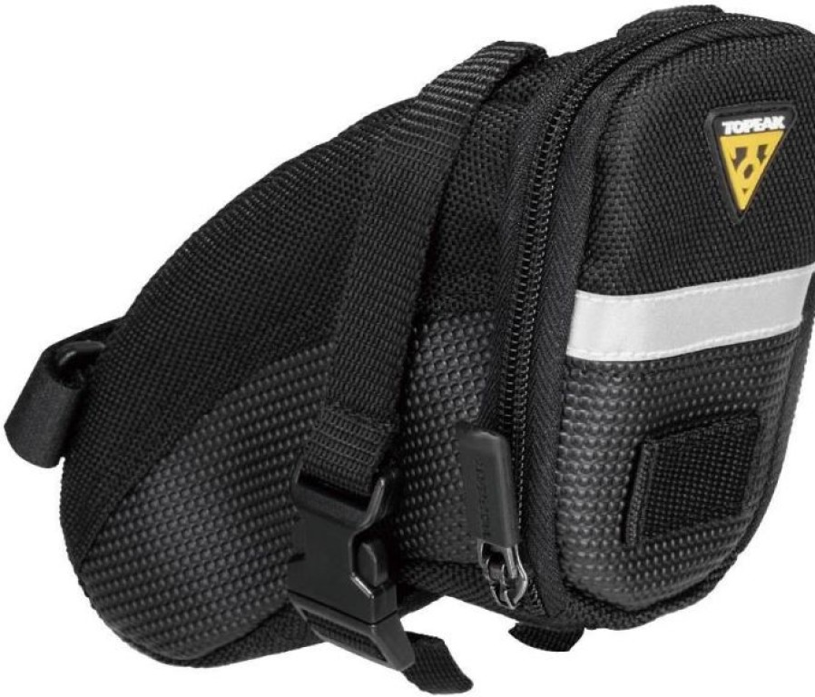 Accessories * | Topeak Aero Wedge Saddle Bag With Straps Small Special Offers Black / Grey